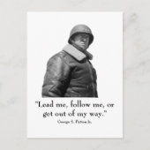George Patton en Quote Briefkaart (Voorkant)