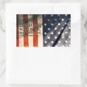 George Patton Inspirerend citaat "Mijn weg" Rechthoekige Sticker (Tas)