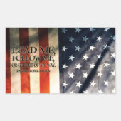 George Patton Inspirerend citaat "Mijn weg" Rechthoekige Sticker (Voorkant)