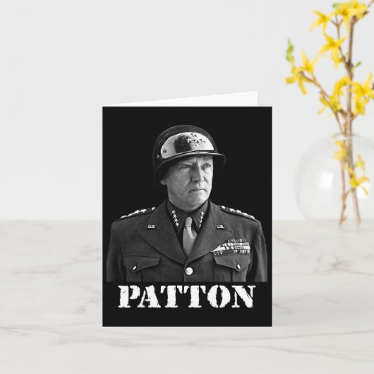 George Patton Tweede Wereldoorlog Overwinningsmonu Kaart (Gele Bloem)