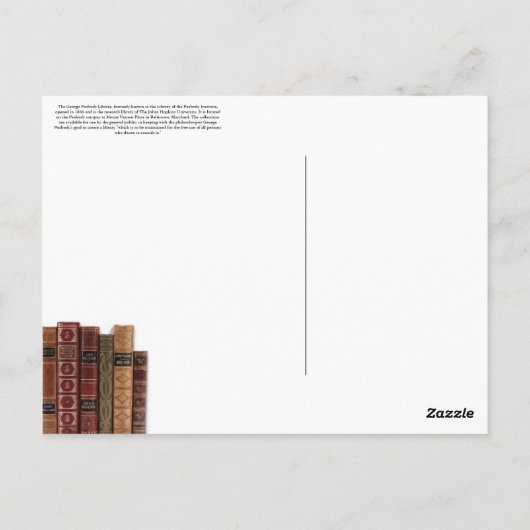 George Peabody Library Briefkaart (Achterkant)