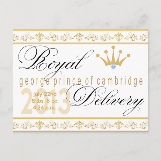 George Prince of Cambridge Souvenir Post Card Briefkaart (Voorkant)