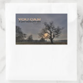 George Reeves Inspirerend quote "You can" Rechthoekige Sticker (Tas)