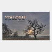George Reeves Inspirerend quote "You can" Rechthoekige Sticker (Voorkant)