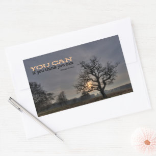 George Reeves Inspirerend quote "You can" Rechthoekige Sticker