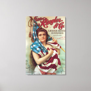 George Ringler & CO. Beer Poster Canvas Afdruk