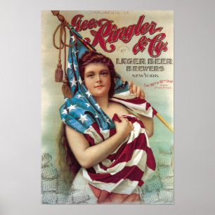 George Ringler en CO. Poster bier