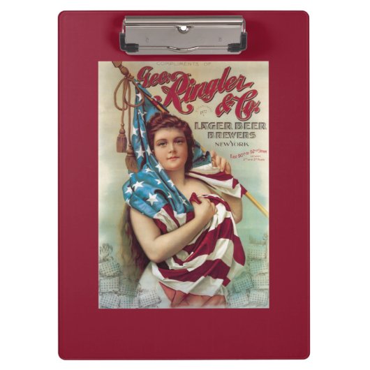 George Ringler en CO. Poster bier Klembord (Voorkant)