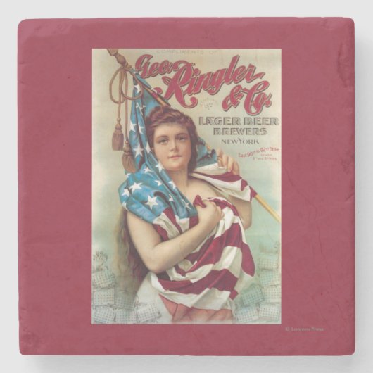 George Ringler en CO. Poster bier Stenen Onderzetter (Voorkant)