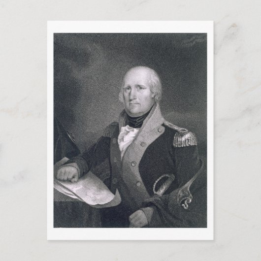 George Rogers Clark (1752-1818), gegraveerd door T Briefkaart (Voorkant)