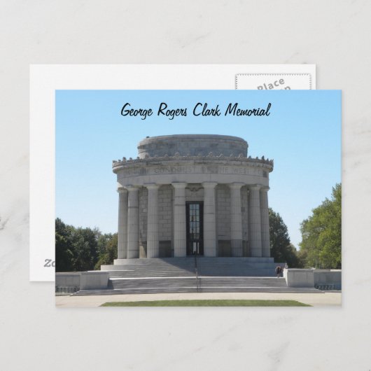 George Rogers Clark Memorial - Vincennes, Indiana Briefkaart (Voorkant / Achterkant)