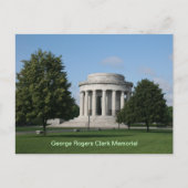 George Rogers Clark Memorial Vincennes Indiana Briefkaart (Voorkant)