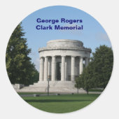 George Rogers Clark Memorial Vincennes Indiana Ronde Sticker (Voorkant)