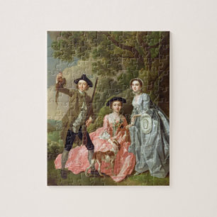 George Rogers met zijn vrouw, Margaret en zijn Sis Legpuzzel