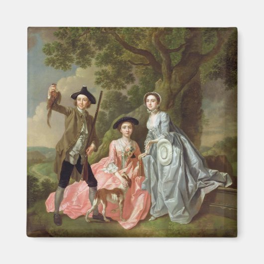 George Rogers met zijn vrouw, Margaret en zijn Sis Magneet (Voorkant)