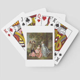 George Rogers met zijn vrouw, Margaret en zijn Sis Speelkaarten