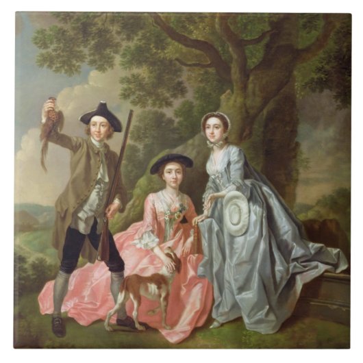 George Rogers met zijn vrouw, Margaret en zijn Sis Tegeltje (Voorkant)