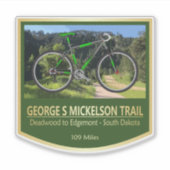 George S Mickelson Trail (bike2) Sticker (Voorkant)