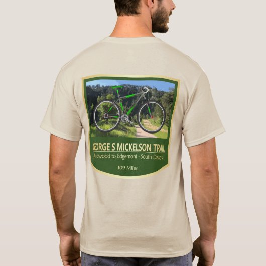 George S Mickelson Trail (bike2) T-shirt (Achterkant)