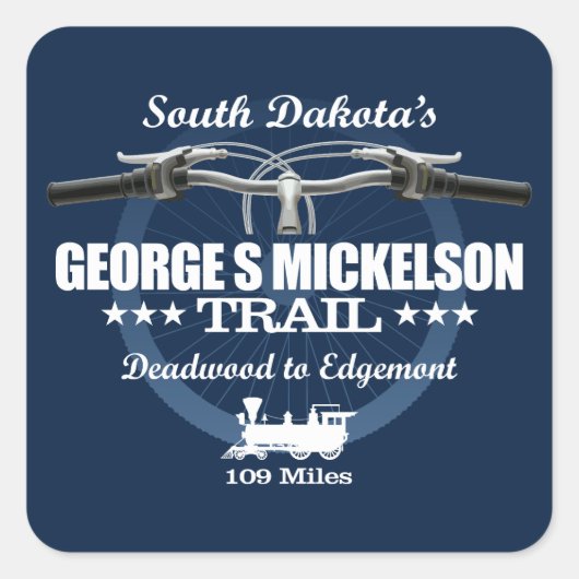 George S Mickelson Trail (H2) Vierkante Sticker (Voorkant)