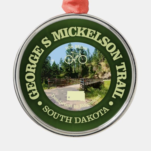 George S Mickelson Trail, South Dakota. Metalen Ornament (Voorkant)