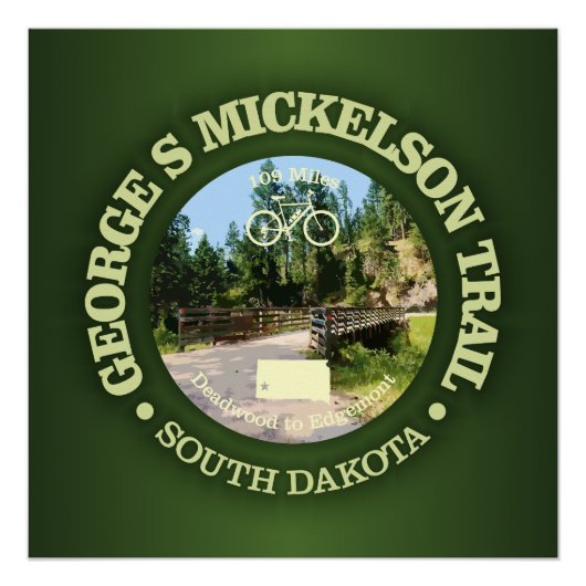 George S Mickelson Trail, South Dakota. Perfect Poster (Voorkant)