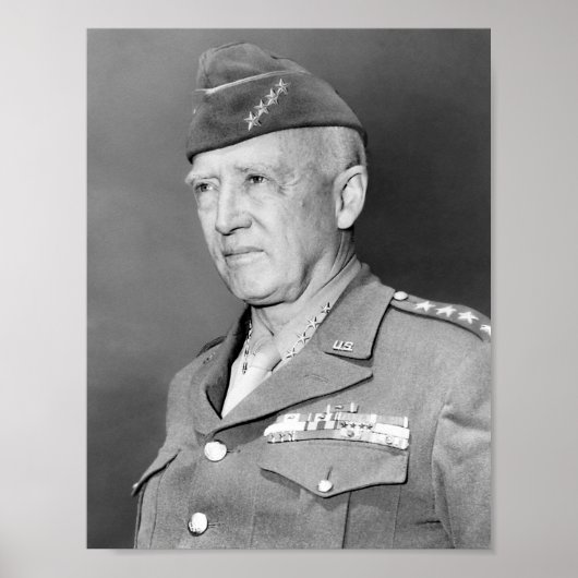 George S. Patton Portrait Poster (Voorkant)