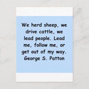 george s patton quote briefkaart