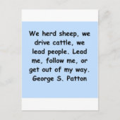 george s patton quote briefkaart (Voorkant)