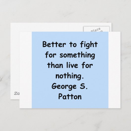 george s patton quote briefkaart (Voorkant / Achterkant)
