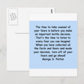 george s patton quote briefkaart (Voorkant / Achterkant)