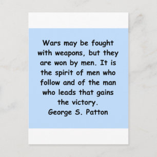 george s patton quote briefkaart