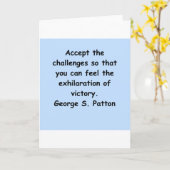 george s patton quote kaart (Gele Bloem)