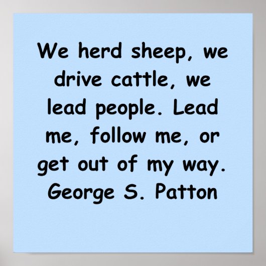 george s patton quote poster (Voorkant)