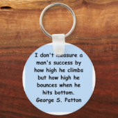 george s patton quote sleutelhanger (Voorkant)