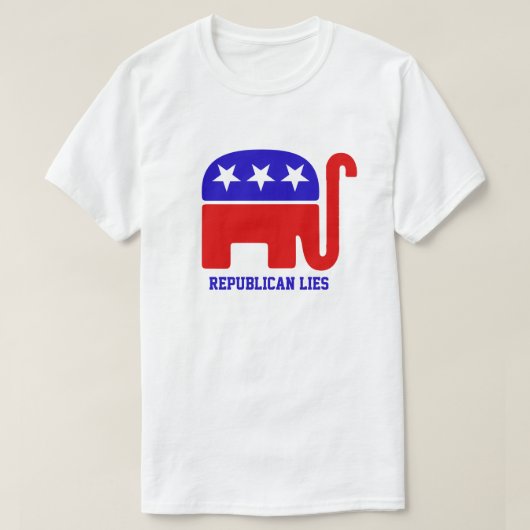 George Santos Lies REPUBLICAN PINOCCHIO T-Shirt (Design voorkant)