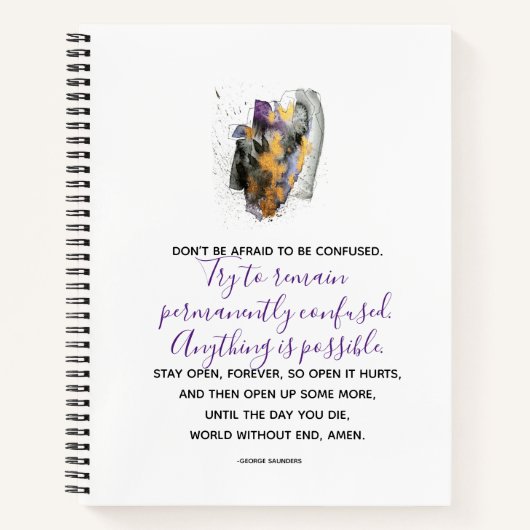 George Saunders citaat Notitieboek (Voorkant)