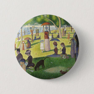 George Seurat op zondag in La Grande Jatte Famous Ronde Button 5,7 Cm