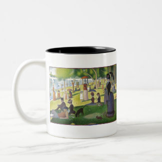 George Seurat op zondag in La Grande Jatte Famous Tweekleurige Koffiemok