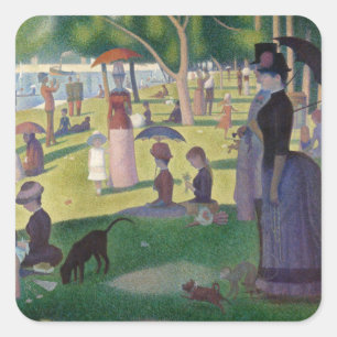 GEORGE SEURAT - Zondagmiddag 1884 Vierkante Sticker