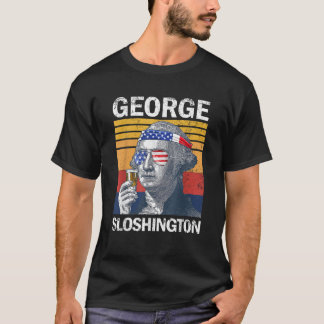 George Sloshington Washington 4 juli Amerikaans T-shirt