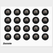 George Sloshington Washington grappig 4 juli VS Ronde Sticker (Vel)