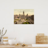 George Square, Glasgow, Schotland archiefprint Poster (Keuken)