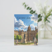 George Square, Glasgow Schotland Briefkaart (Staand voorkant)