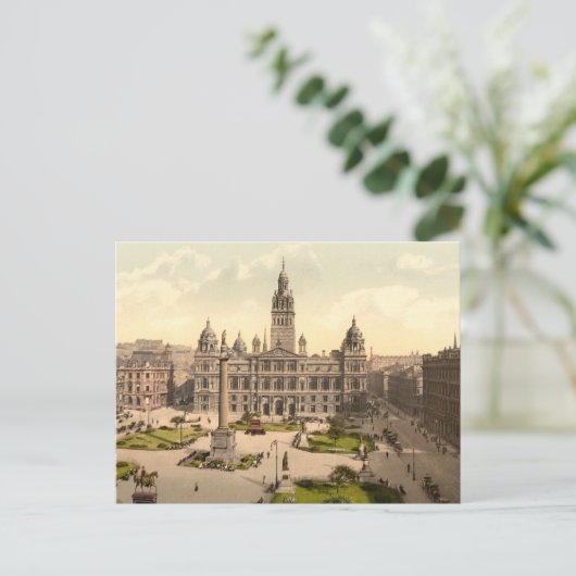 George Square, Glasgow, Schotland Briefkaart (Staand voorkant)