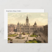George Square, Glasgow, Schotland Briefkaart (Voorkant / Achterkant)