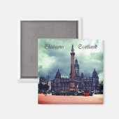 George Square, Glasgow, Schotland, koelkastmagneet Magneet (Voorkant / Achterkant)