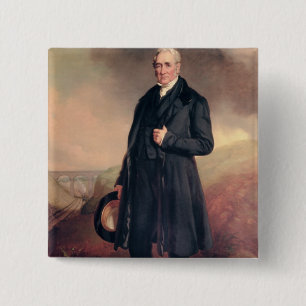 George Stephenson Vierkante Button 5,1 Cm
