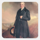 George Stephenson Vierkante Sticker (Voorkant)