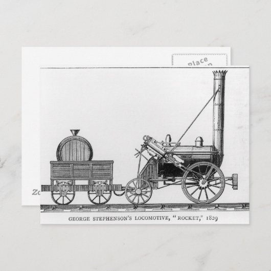 George Stephenson's Locomotive, 'Rocket', 1829 Briefkaart (Voorkant / Achterkant)